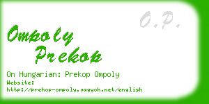 ompoly prekop business card